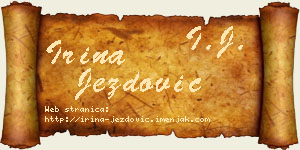Irina Jezdović vizit kartica